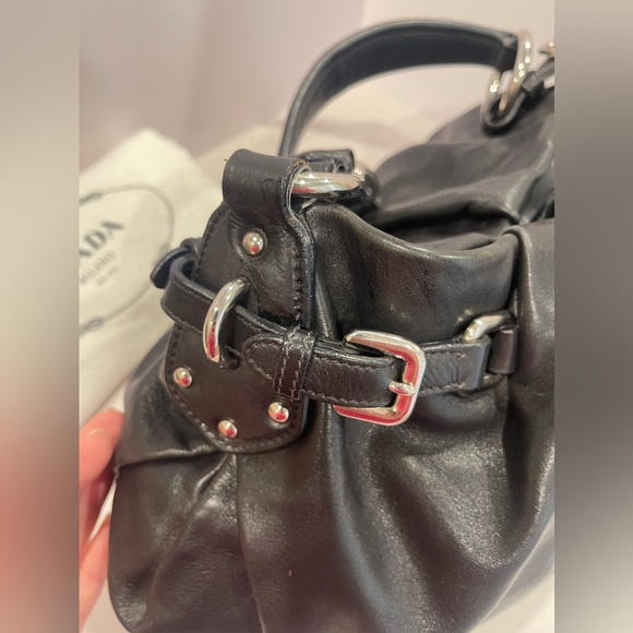 Authentic Prada Black Vintage Leather Hobo - Picture 14 of 16